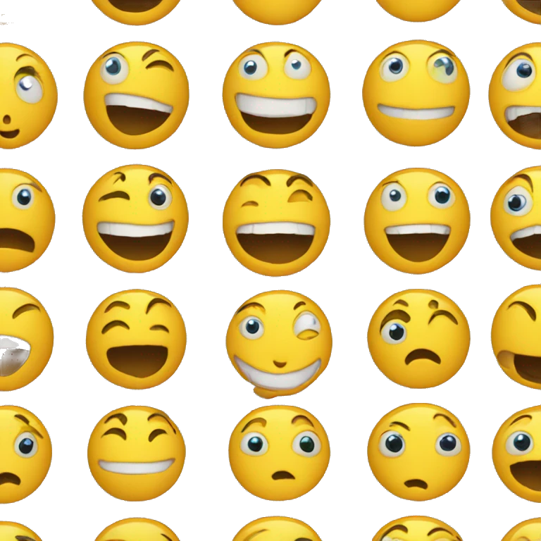 Yellow emoji open mouth no teeth with eyes looking up emoji