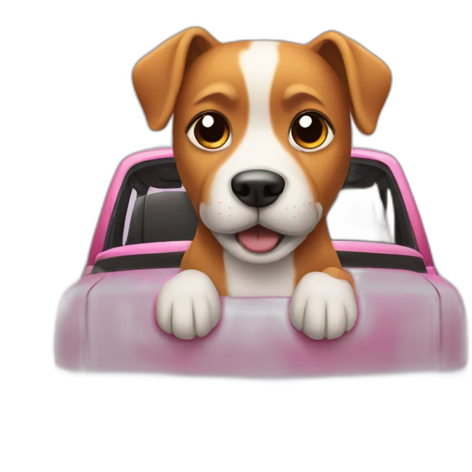 Dog in a car emoji