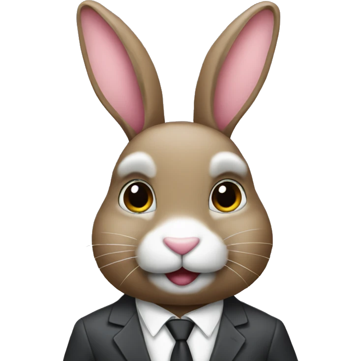 Bunny with a suit on emoji