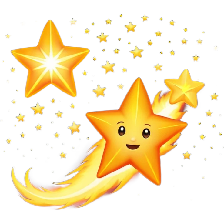 Meteor – Bright falling star with blazing tail emoji