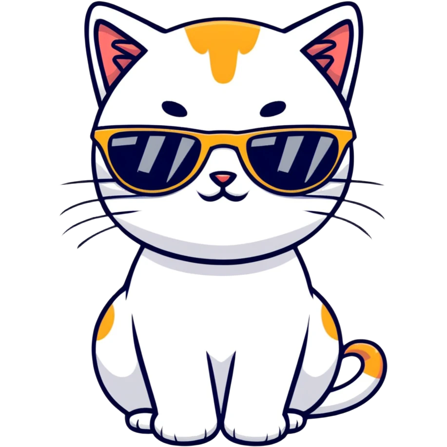 Cat with sunglasses emoji