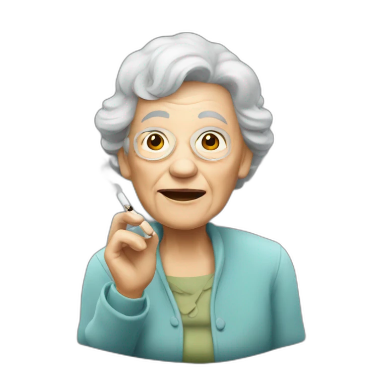 Oma mit Zigarette emoji