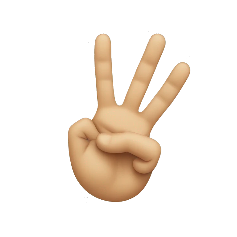 upside down hand peace sign emoji