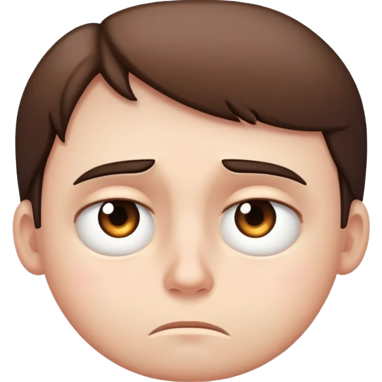 Glaring sad face emoji