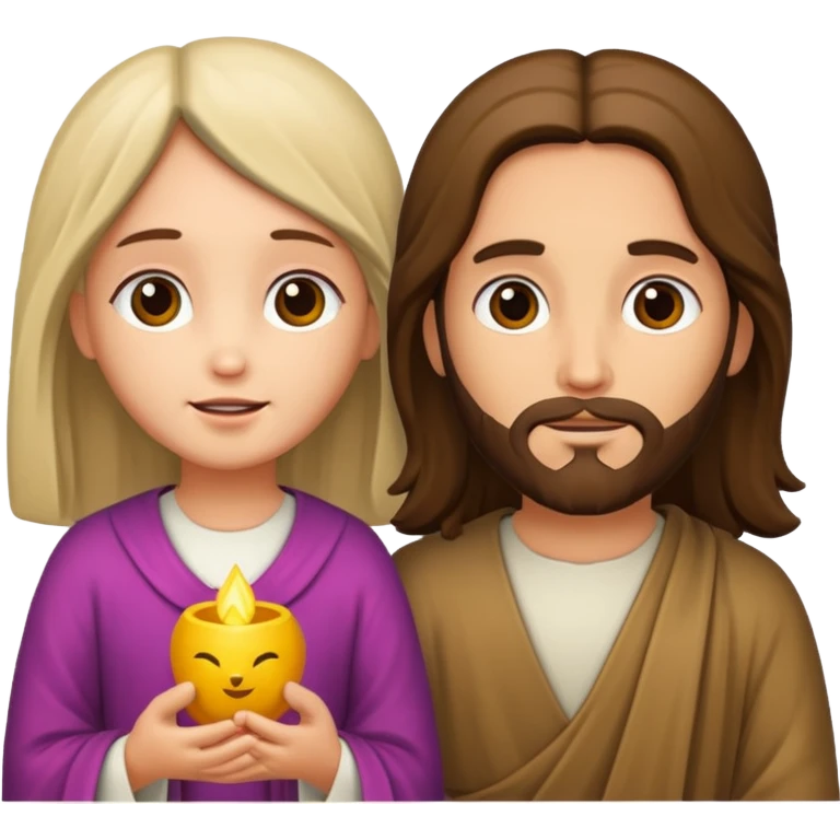 Jesus and a girl emoji