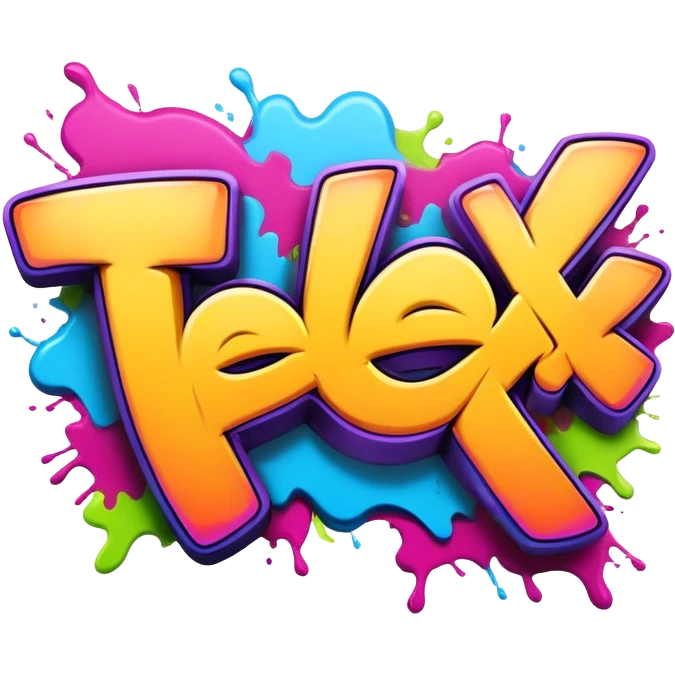 Graffiti the word flex emoji