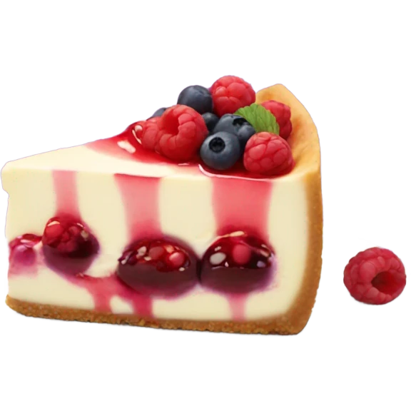 Realistic berry cheesecake  emoji