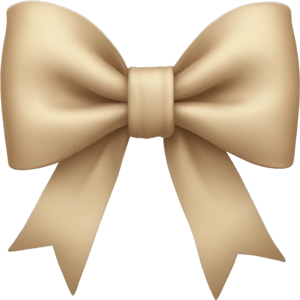 Beige bow  emoji