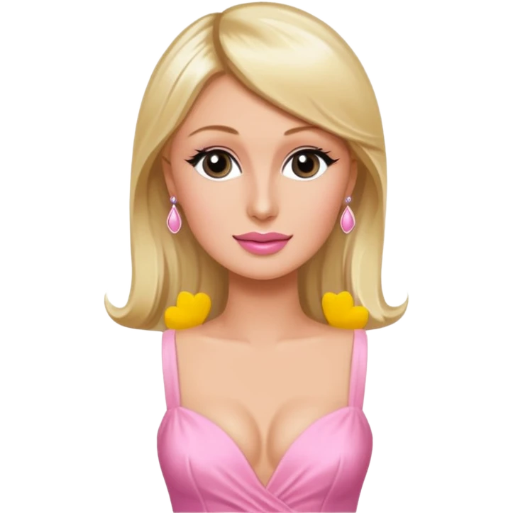 paris hilton in pink dress emoji