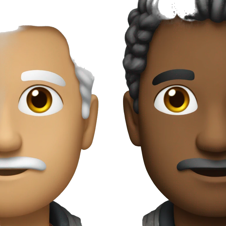two men forming alliance emoji