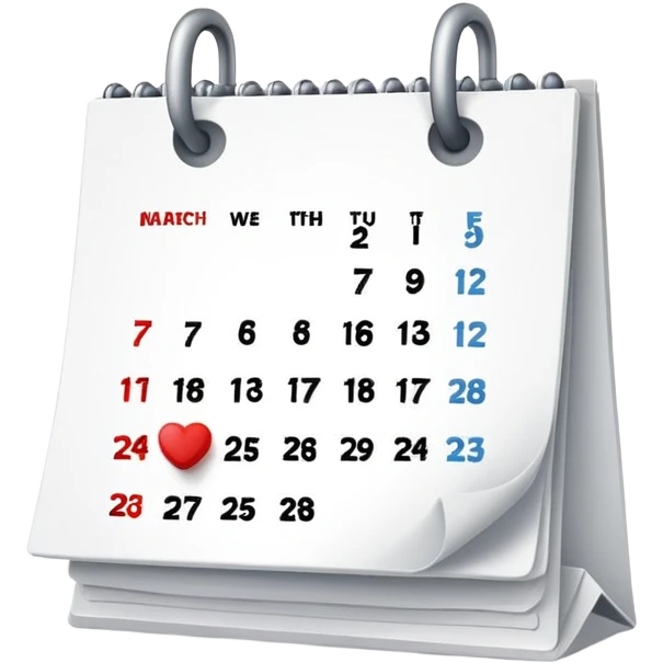 A calender in which dates March 27 emoji