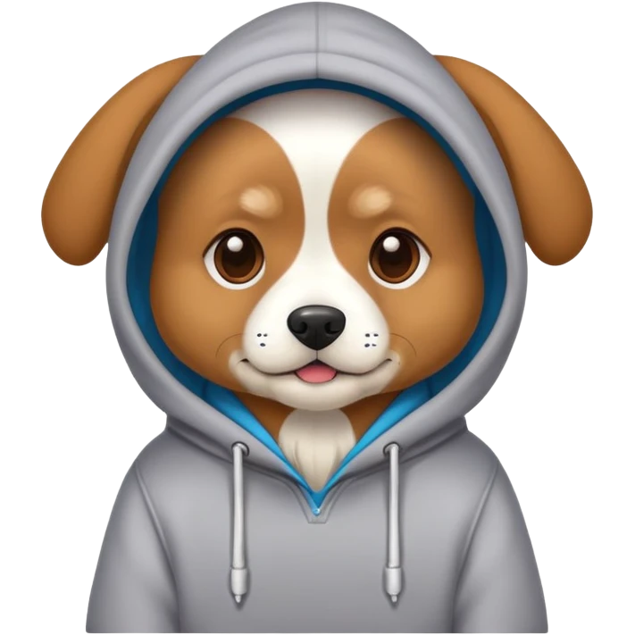 Dog wear hoodie  emoji