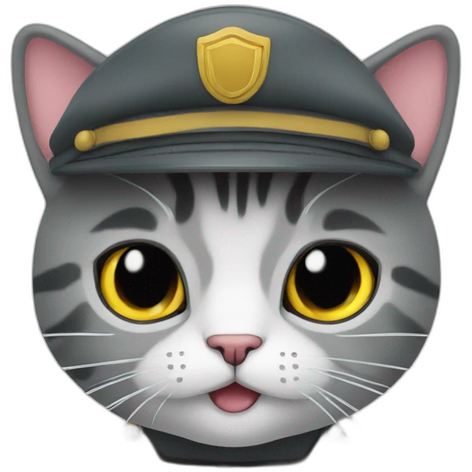 A grey marine con cat emoji
