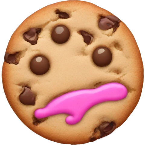 A cookie pink emoji