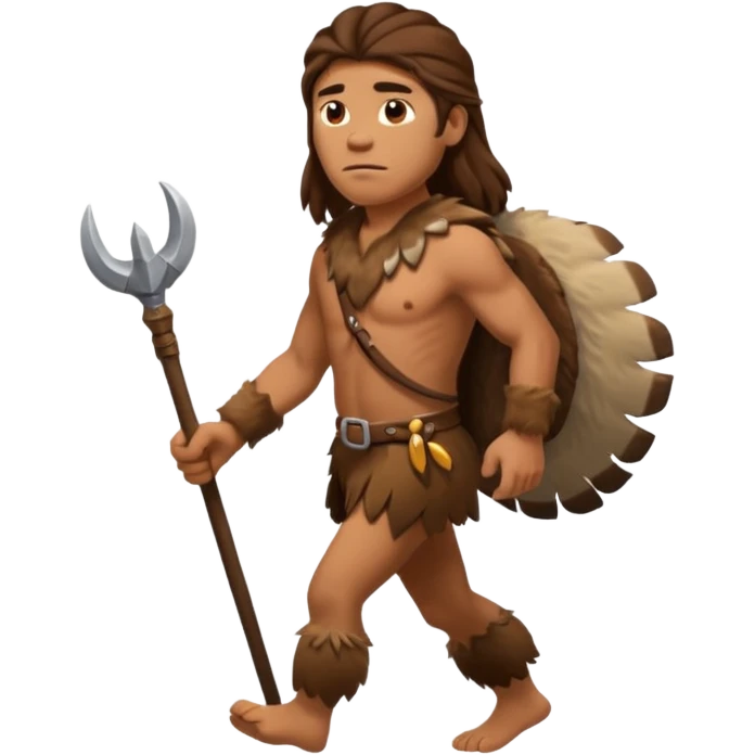 a stone age man walking full view  emoji