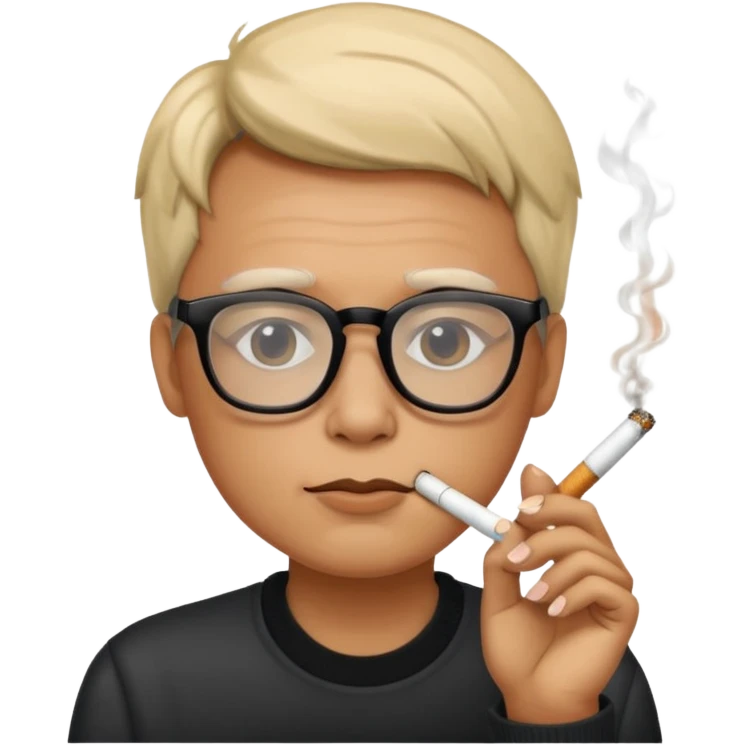 Sigara içen gözlüklü emoji emoji