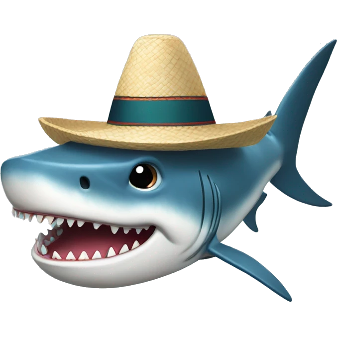 Tiburón con sombrero de copa emoji