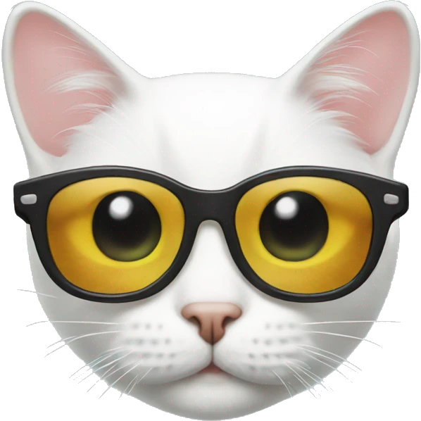 sunglass white cat emoji