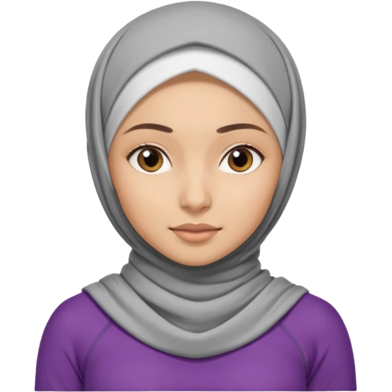 High resolution girl wearing a hijab and is a fitness trainer emoji