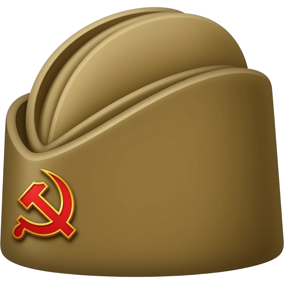flat Israeli Jewish Soviet-Russian Communist Kepi hat emoji