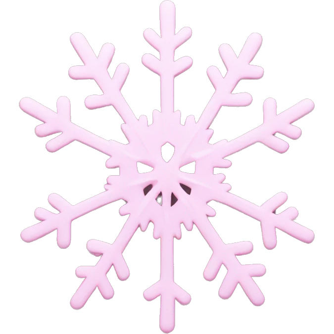 pastel pink snowflake  emoji