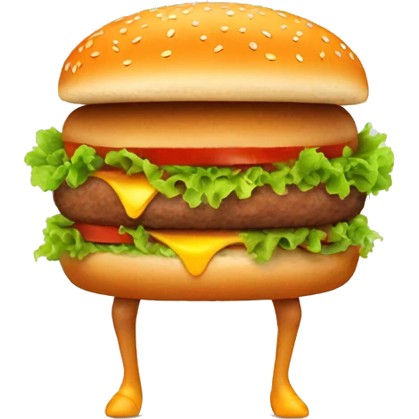 Hamburger with legs emoji