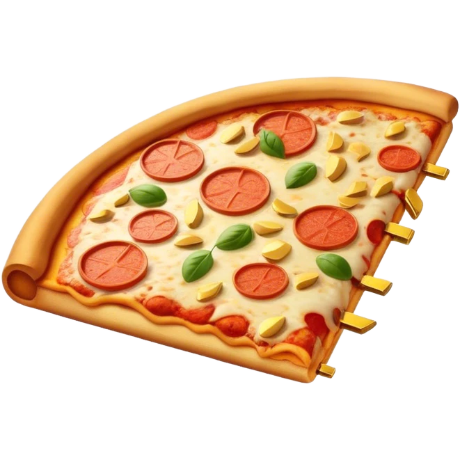Pizza with gold bars emoji