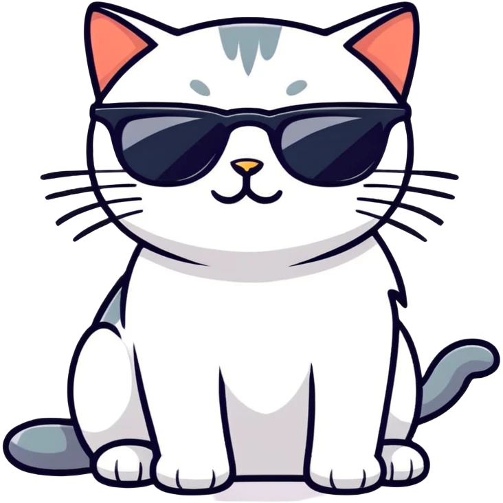 Cat with sunglasses emoji