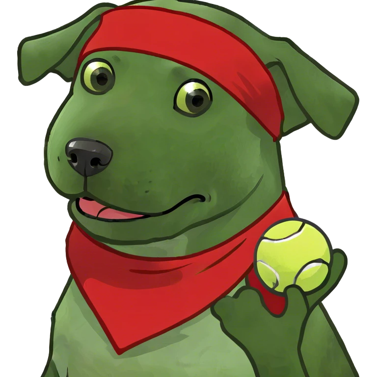 Dog with tennis ball emoji