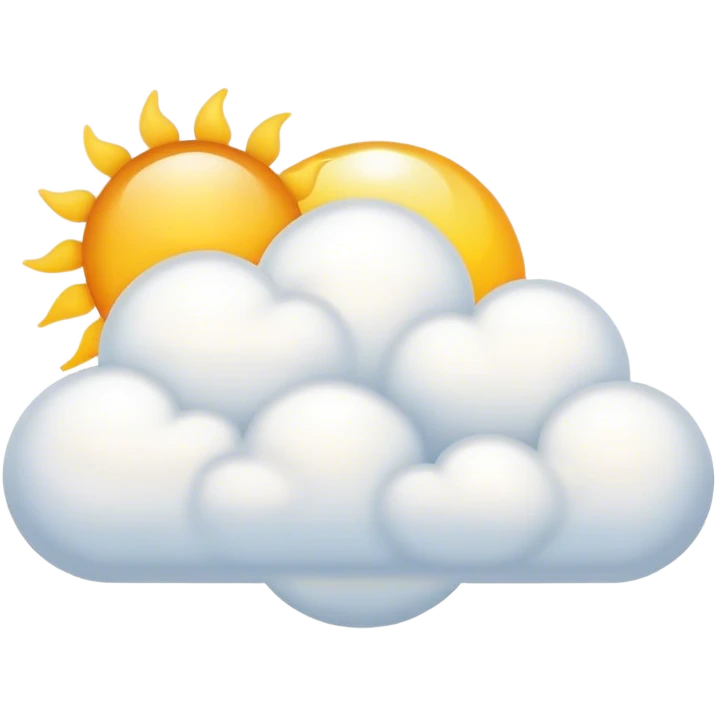 cloud with sun emoji