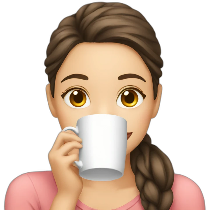 girl sipping tea emoji