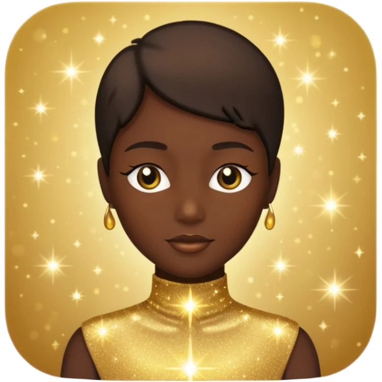 human silhouette glowing with sparkles emoji
