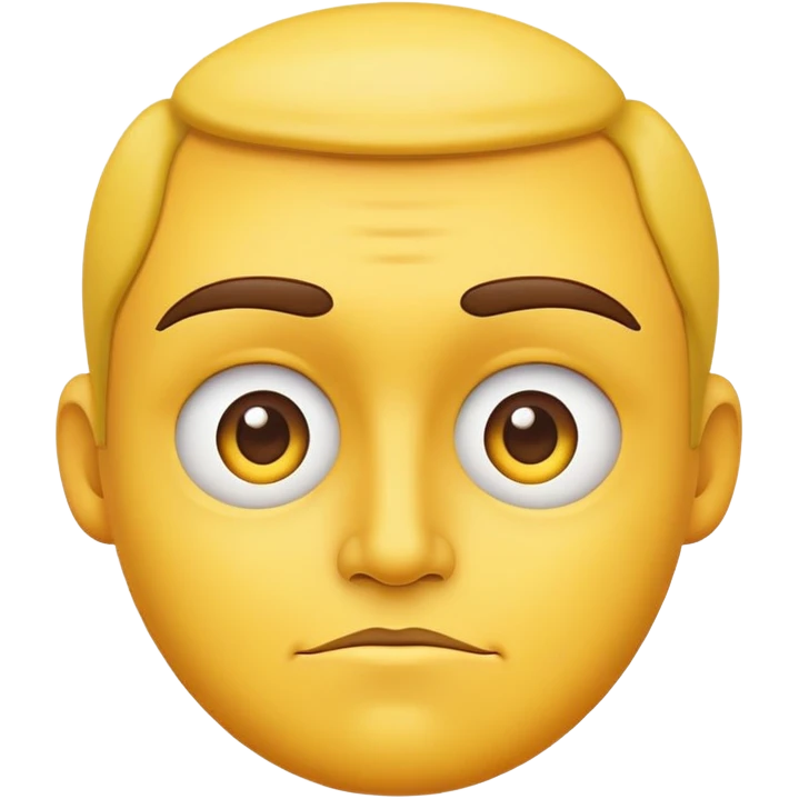 Yellow face side eye meme emoji