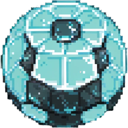 ultra-blocky minimal pixel art Minecraft diamond with few large square pixels emoji