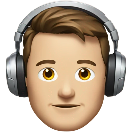 Elon Musk Wearing a Gaming headset emoji