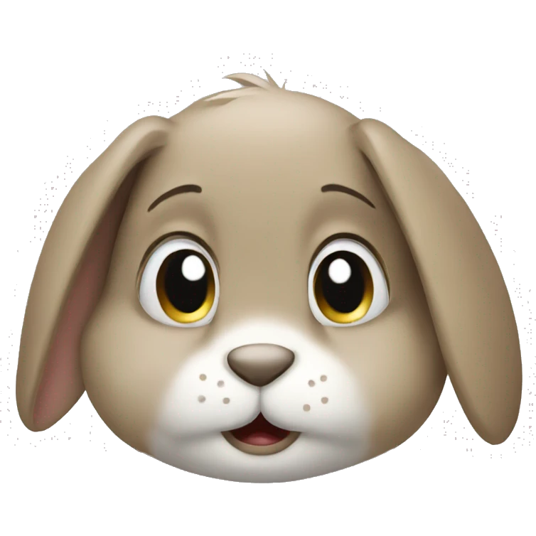 a rabbit crying emoji