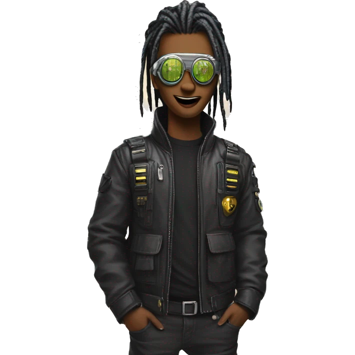 cyber punk with mansion  emoji