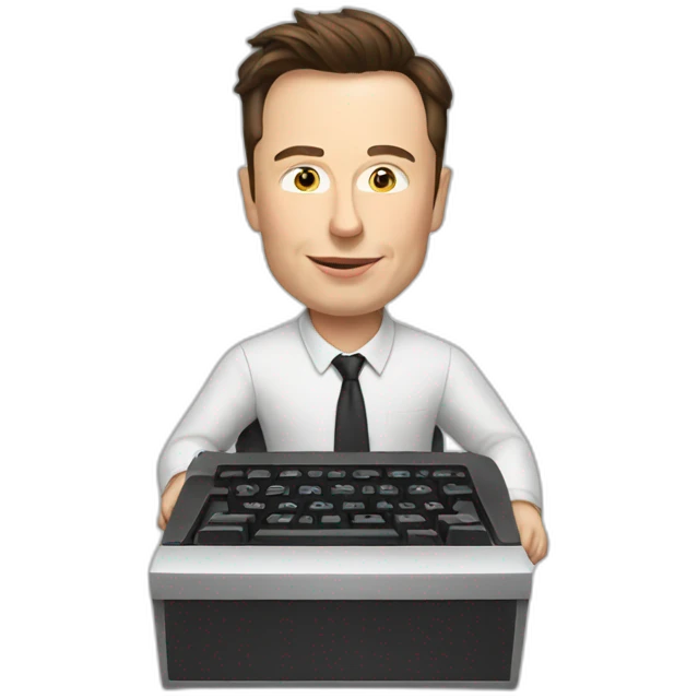 Elon musk typing  emoji