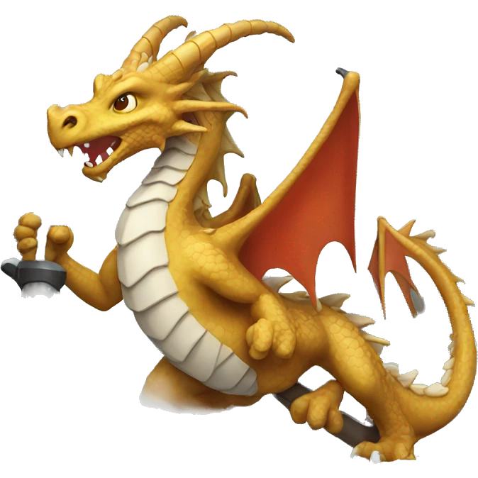 Snow-blowing dragon emoji