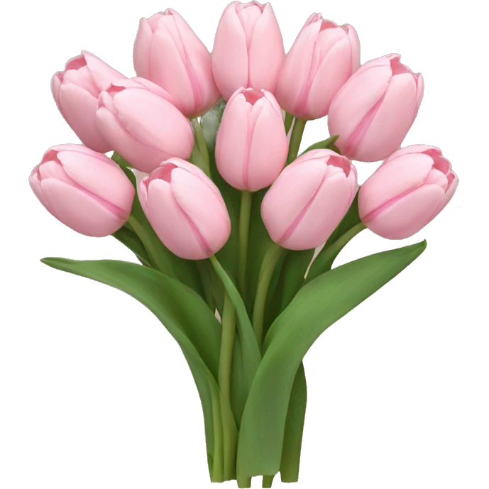 pastel pink tulip bouquet emoji