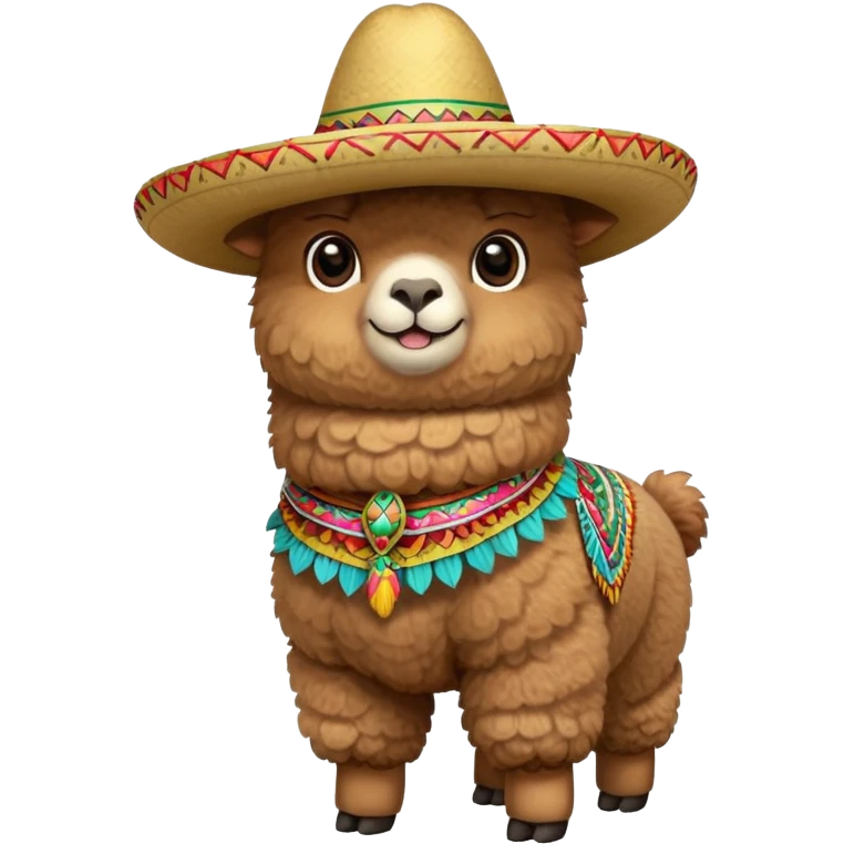 Alpaca with mexican hat emoji