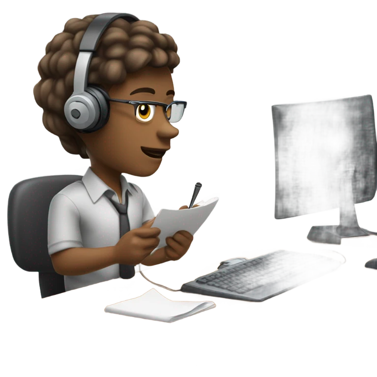 call center agent emoji