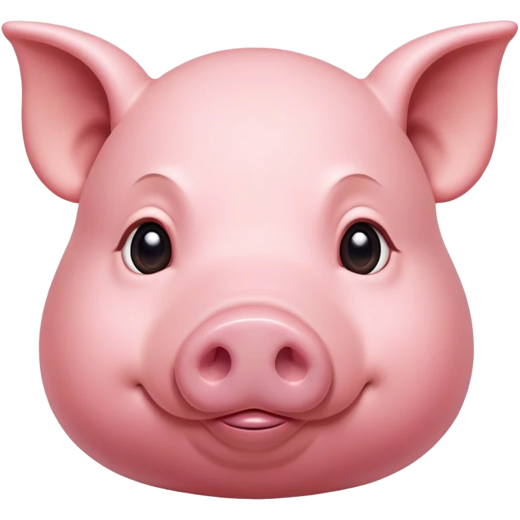 Cinematic Noble Pig Portrait Emoji, Poised and regal, with a stout, robust build and a smooth, well-groomed rosy-pink hide, deep-set soulful beady eyes, Simplified yet sharp and sophisticated features, highly detailed, glowing with a soft, dignified glow, high shine, intelligent and determined, stylized with an air of barnyard nobility, focused and attentive, soft glowing outline, capturing the essence of a watchful and confident pig, so majestic it feels as though it could trot out of the screen with effortless authority! emoji
