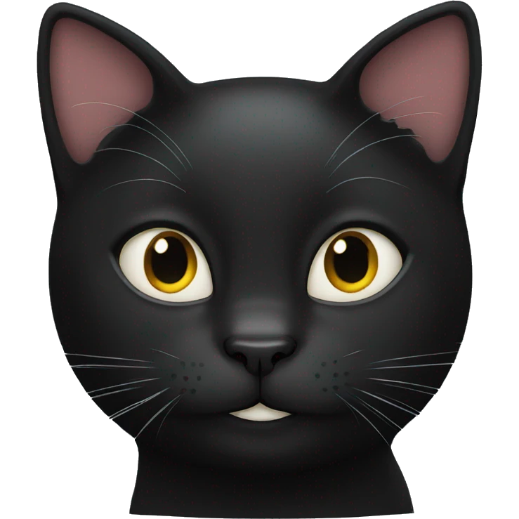 Black cat smiling emoji