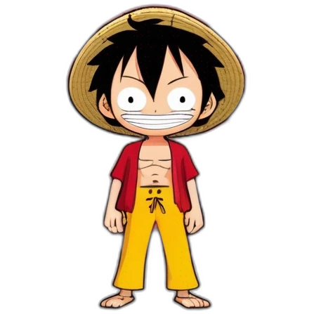luffy standing with is scar emoji