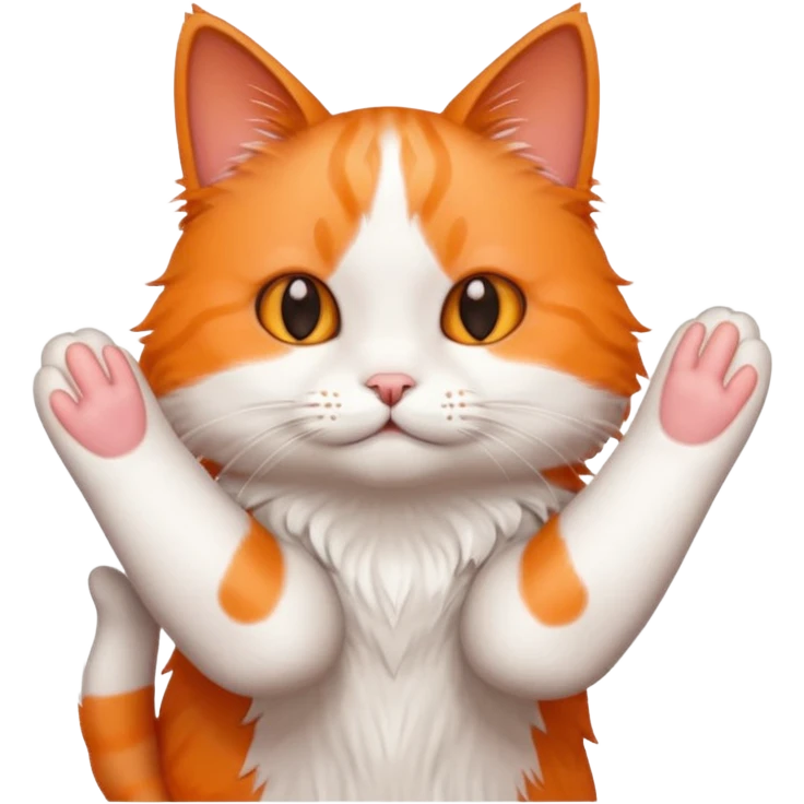 Fingers in cat emoji