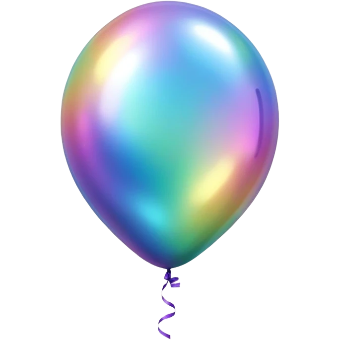 Iridescent big giant glistening glossy sparkly shiny glittery balloon  emoji