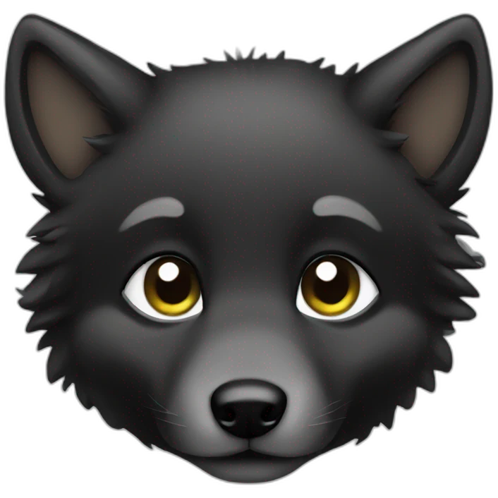 baby black Wolf emoji