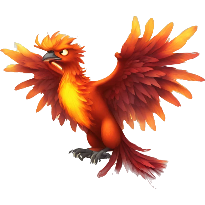 phoenix, fire bird, beautiful emoji