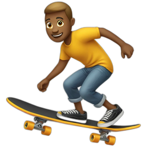 dude surfing on a skate board emoji